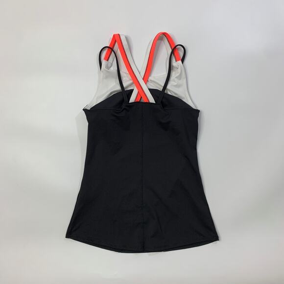 Lucky In Love Tank Top Womens XS Extra Small Black Shelf Bra Quick Dry Strappy - Picture 4 of 10